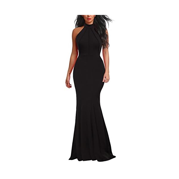 Berydress-Womens-Elegant-Chic-Halter-Neck-Sleeveless-Solid-Stretchy-Wedding-Guest-Mermaid-Long-Evening-Dress Berydress Women's Elegant Chic Halter Neck Sleeveless Solid Stretchy Mermaid Long Evening Dress (L, 6075-Black)