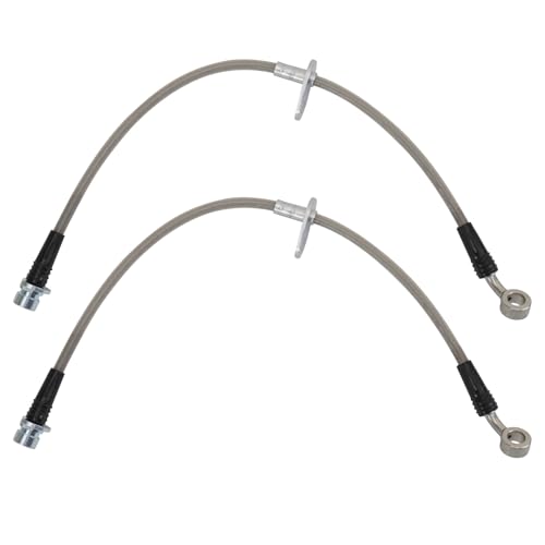 Image of TRQ Rear Performance Brake Hose Set Compatible with 1992-1994 Honda Civic