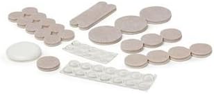 PARKER & BAILEY Felt Sliders & Bumpers - 214 Heavy Duty Tan Felt Sliders / Bumpers to Protect Floors & Furniture. Easily Slide Furniture on Hardwood Floors, Laminate Wood or Protect Furniture Feet