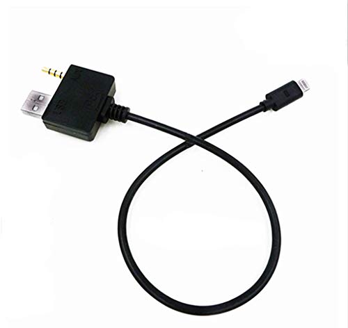 HAIN Compatible Media Interface AUX Charging to 3.5mm Jack & USB Cable, Music Audio AUX Input Adapter Cord for 8 X 10 7 Plus for Hyundai KIA (1 Meter)