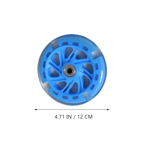 Ruedas de entrenamiento luminosas Mipcase para bicicleta, ruedas de bicicleta brillantes de PU con rodamientos, juego de 2 piezas, azul, accesorios para bicicleta para equilibrio y seguridad miniatura 2