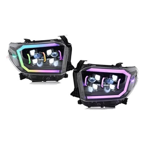 �w�b�h���C�g Compatible With For Tundra 2014-2021 �t�����g�w�b�h�����v �A�j���[�V���� DRL �w�b�h�����v �A�N�Z�T���[ 2�Z�b�g RGB �w�b�h���C�g �A�Z���u��