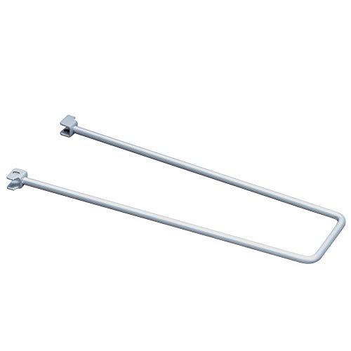 Preisvergleich Produktbild Buecherbuegel fuer Schiene zweireihig H80 T250 mm weissaluminium