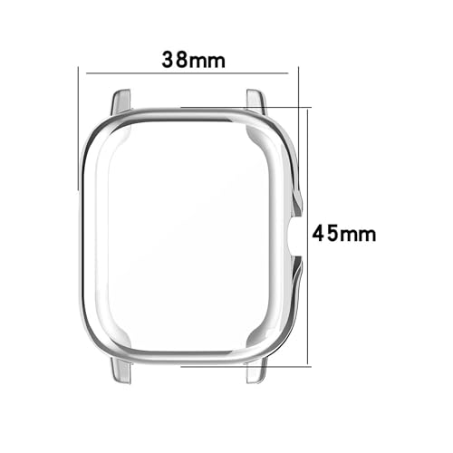 Image of Removable Screen Protector Watch Case Cover Compatible with Amazfit | Realme | Redmi Anti Scratch 360 Full Bumper Cover Shockproof Cases for Men and Women (Amazfit GTS 2 /GTS 2E /GTS 3 (Rose Gold))