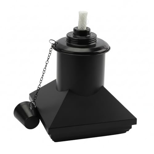 BuzzCaps Built-in Torch Holder Design Tiki Torches for Your Deck Never Looked so Good. (Black)