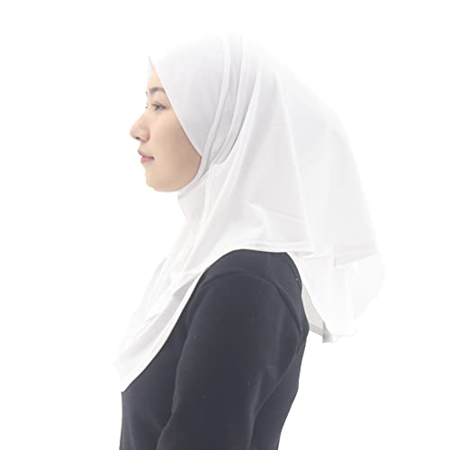 One Piece Muslim Hijabs for Women Girls Hijab Scarves Soft Solid Color2
