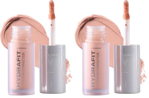 Image of SIMPLYNAM Hydrafit - Full Coverage Color Corrector | Neutralizes Dark Circles, Pigmentation, Redness & Acne Scars | Lightweight, Buildable, Crease-Resistant Formula with Hyaluronic Acid, Rosehip & Marula Oil | Apricot