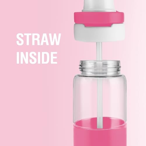 Image of MILTON Navi 800 2-in-1 Lid Sip or Gulp Water Bottle 800 ml | Sturdy Handle I BPA Free| Food-Grade | One-Touch Open | Leak-Proof | Ideal for Office, School, College, Gym, Pink