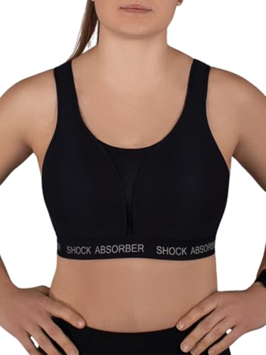 Shock Absorber Sports Bra Ultimate Run S06S7 Padded Non Wired Support Sportswear Black/Silver