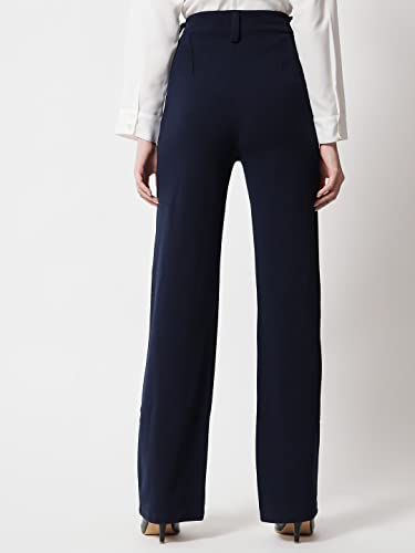 Image of KOTTY Women Polyester Blend Solid Trousers
