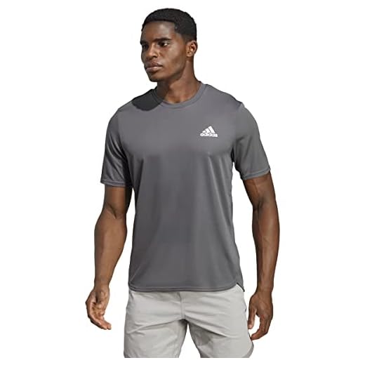 adidas Men's Size Designed 4 Movement T-Shirt, Grey/White, Large/Tall
