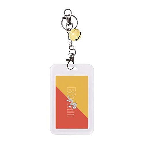 Badge de protection pour carte bancaire RFID motif Bhoutan cloche jaune