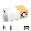 PVO Mini Projector Portable For Cartoon, Outdoor Video Projectors, LED Pico Movie-Projector for Home Theater, Kids Gift, Video Can Be Easily Mirrored Directly to The Projector Via Data Cable