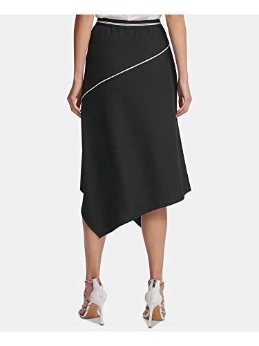 DKNY Womens Trapezoid Office Asymmetrical Skirt2