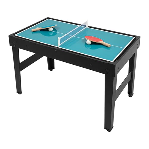 10-in-1 Multifunktionstisch für Kinder und Erwachsene, Tischkicker mit Billard, Air Hockey, Tischtennis, Shuffleboard – Multifunktionaler Spieltisch mit 10 Spielen für Familie und Party (Dunkelbraun)