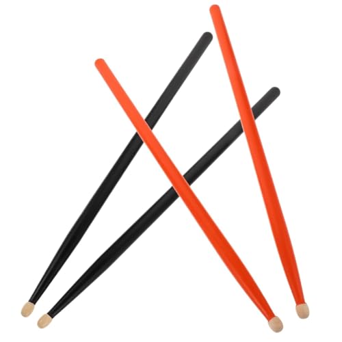 Baquetas para batería, paquete de 4 pares, modelo 5A, fabricadas en madera de arce y abedul, equilibradas y flexibles, color negro miniatura 1