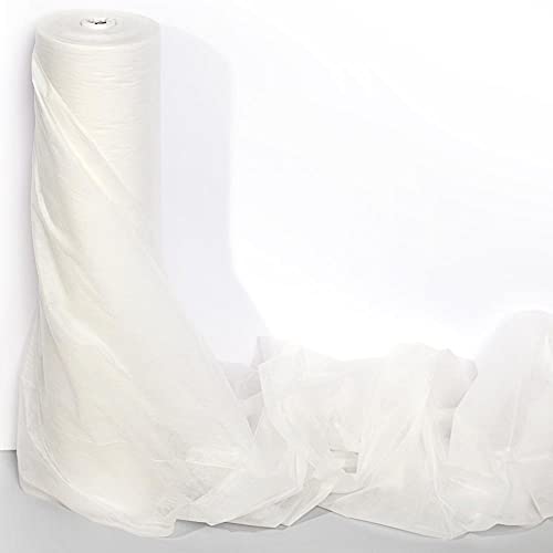 Anderson'S White Flame Retardant Gossamer, 59 Inches X 100 Yards, Sheer Fabric For Wedding Decorations, Baby Shower, Gender Reveal, Prom, Homecoming, Event Photos, Drapes