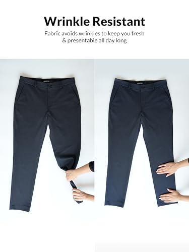The Pant Project Luxury PV Stretchable Casual Pants for Men | Stylish Slim Fit Men's Wear Trousers for Office or Party | Mens Fashion Dress Trouser with Expandable Waist & 4 Way Stretch