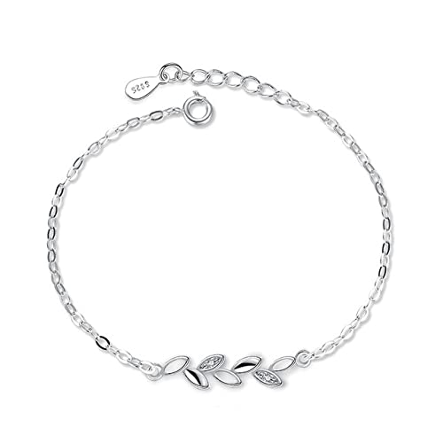 Bracelet Feng Shui femme contre le stress quotidien chaîne feuille d'olivier