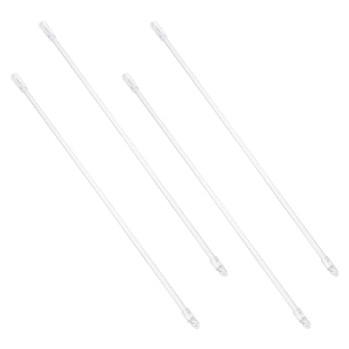 INOOMP Varillas de Plástico Transparentes para Persianas 17 Pulgadas, Mango Práctico para Tirar de Estores, Accesorio para Cortinas Domésticas y Oficina, Juego de 4 Piezas