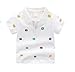 Fashion Polo T-Shirt for Boys Cartoon Pattern 2-6 Years Summer Kids Tops Baby Polo Kids Shirts. (US, Age, 2 Years, White & Blue Line)