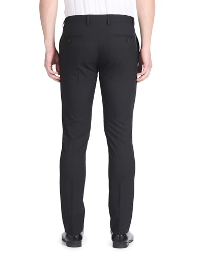 Image of Arrow Men's Structured Tailored Fit Polyester Formal Trouser Beige