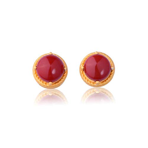 Pendientes de ágata roja del sur con diseño de estilo chino