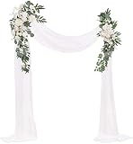 IINCOOY Rollo Tul Cristal Transparente 6 Metros Kit Flores Arco Boda Artificial Suministros Fiesta Cumpleaños for Arcos de Boda Fajas for Sillas Decoración de Fiesta (Color : White3)
