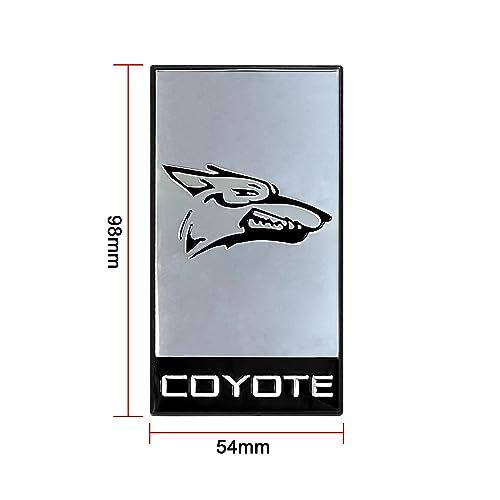 Image of 1PC Coyote Head Logo Fit for Car Body Fender Side Or Rear Trunk Metal Emblem Badge Sticker Decal Exterior Accessories (Silver)