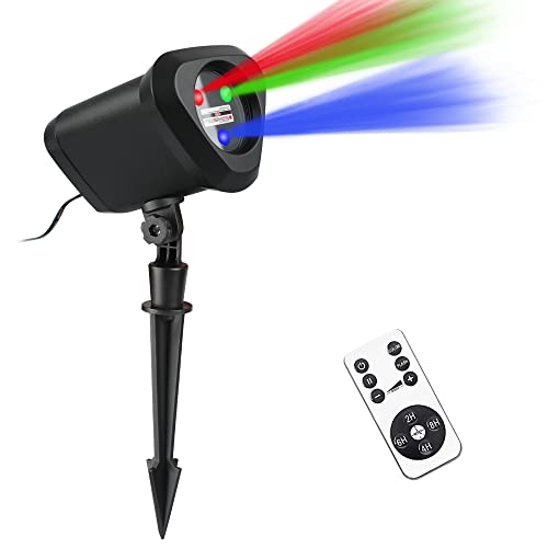 2022 Designed Rgb Christmas Projector Lights Outdoor Waterproof Laser Light Red Green And Blue Star Shower With Remote Landscape Spotlight For Christmas Holiday Party Yard Patio Decoration #TOP7