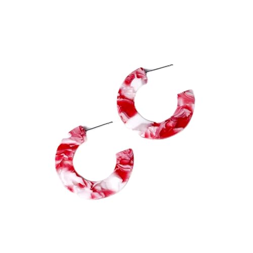 Boucles d'oreilles argent et acrylique légères pour oreilles sensibles