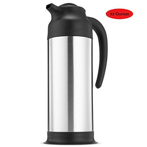 Thermal Coffee Carafe 33 OZ. 1 Liter 4 CUP Premium Small Design