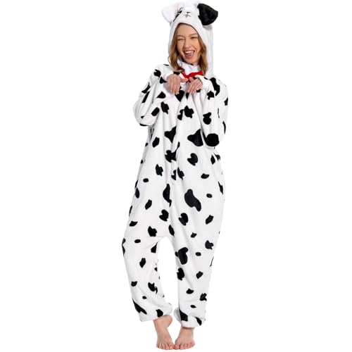 OLAOLA Adult Dalmatian Animal Onesie Costume Pyjamas S(51-55)
