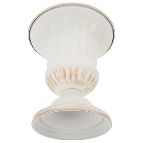 Garneck Jarrón Vintage de Hierro con Pedestal para Flores Artificiales Florero Decorativo para Jardín y Centro de Mesa Boda Maceta Alta Resistente para Casa y Exterior Estilo Retro Europeo