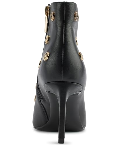 KARL LAGERFELD Women's Saina Heeled Dress Bootie with Pin Embellishments Ankle Boot2