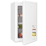 Exquisit Gefrierschrank | 63 l Nutzinhalt, Energieeffizienzklasse E, 39 dB(A) | kompakte Bauform, 4-Sterne-Gefrieren, manuelle Temperaturregelung, wechselbarer Türanschlag | GS5111-330E weiss