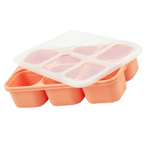 Yardwe Silicone Ice Baby Food Storage Snack Boxes Sealed Lids Crisper Box for Ice Cube Tray Reusable Easy to Clean
