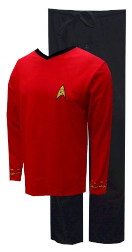 Star Trek Men's Engineering Uniform Pajama Set, Large