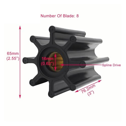 Turbine de pompe à eau pour moteur de bateau sterndrive v6 47-816814T - 3