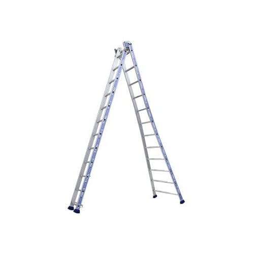 Tubesca - Echelle transformable 2 plans 9+9 échelons Haut. d'accès maxi 5,50m - PLATINIUM Cover