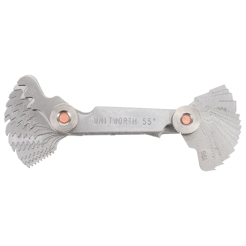 Homoyoyo Multi-Purpose Thread Gauge Metric Imperial Thread Pitch Measuring Tool 52pc Sets Easy-to-Read Measurements