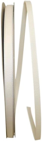 Reliant Ribbon Grosgrain Texture Ribbon, 1/4 Inch X 100 Yards, Antique White