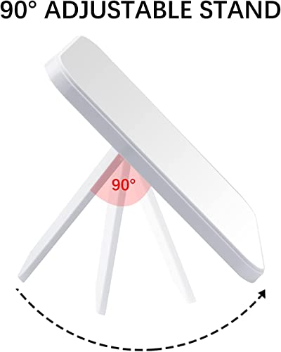 Image of Makeup Mirror 8 Inch Portable - Simple Folding Design with Stand - Compact and Lightweight for Travel or Desktop Use - Adjustable Standing Base for Perfect Viewing Angle- Ideal for Home