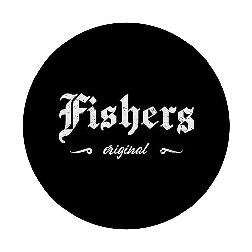 Fishers Gothic Indiana State Fan Item Souvenir PopSockets Swappable PopGrip, Black - Image 3