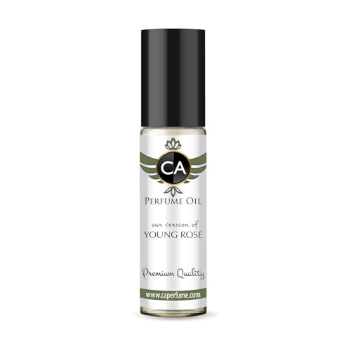 CA Perfume Impression of Young Rose Unisex Fragrance Oil Floral Woody Musk Scent Long Lasting Perfumes for Women &amp; Men Travel Size TSA Ready Mini Parfum Body Oil Roll-on 0.33 Fl Oz 10ml