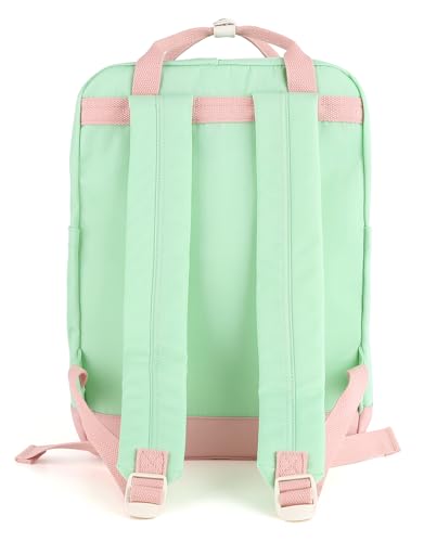 himawari Laptop Backpack for Women, 14.9 Inch,Large Capacity College Bookbag for School, Waterproof Casual Daypack for Travel-1088-06#Green3