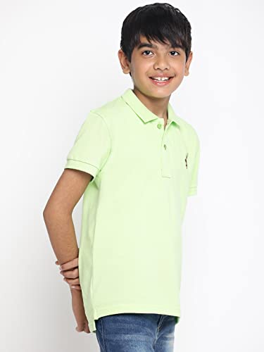 Image of Li'l Tomatoes Boys Pique Cotton Polo T-Shirt | Classic Collar & Button Placket | Soft & Breathable Summer Wear | Casual Comfort | 3-16 Years