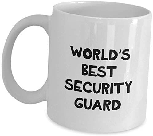 Giftme Worlds Best Security Guard Birthday, Christmas Coffee Tea Mug Unique 11oz White Ceramic Mug.