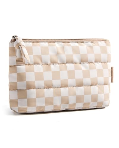 Image of BAGSMART Small Makeup Bag, Machine Washable Puffy Cosmetic Pouch