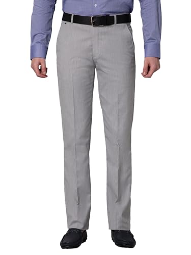 Image of Cantabil Men Checkered Non Pleated Regular Fit Mid Rise Formal Trousers for Men | Formal Pants for Men | Formal Wear Regular Fit Trousers for Men (P MTRF00147)